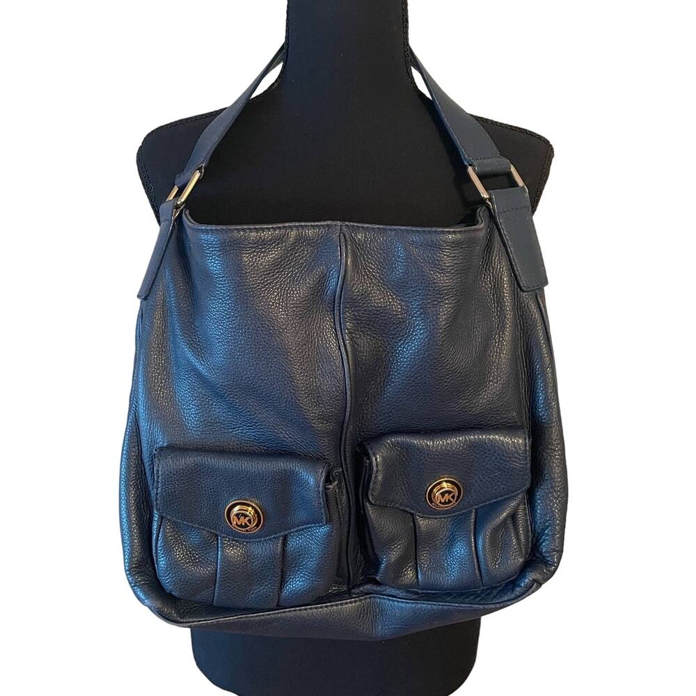 MICHAEL KORS Navy Tote Leather Bag